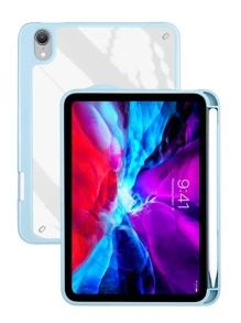 1 pieza Funda pad transparente compatible con iPad - Celeste - Ver 1