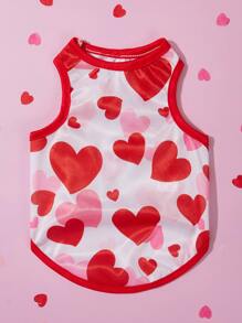 PETSIN 情人節1入組愛心圖案寵物背心 - 彩色 - 查看 2