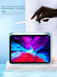 1 pieza Funda pad transparente compatible con iPad - Celeste - Ver 7