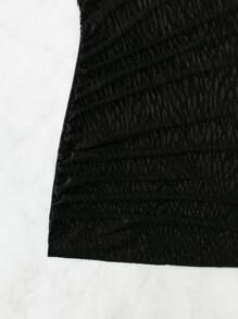 Áo che Nữ Xù cắt màu trơn - màu đen - Xem 4