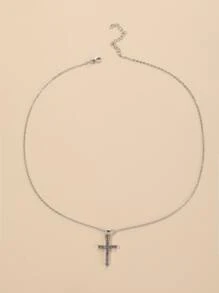 Rhinestone Cross Pendant Necklace