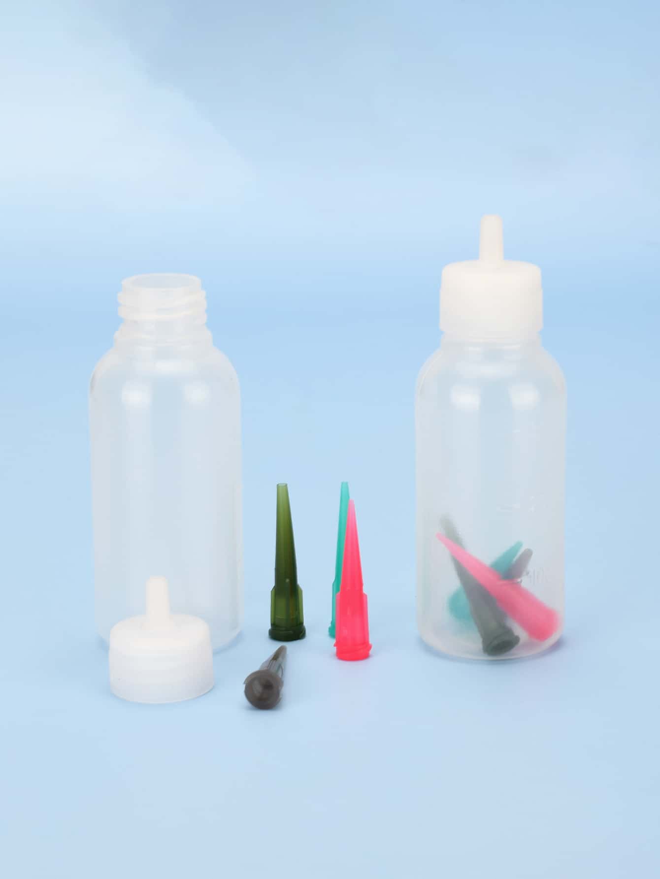 Tattoo Ink Bottle,2PCS Tattoo Ink Bottles with 8pcs Needle Nozzle,Round