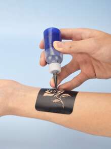 Tattoo Ink Bottle,2PCS Tattoo Ink Bottles with 8pcs Needle Nozzle,Round Plastic Squeeze Bottle,Empty Tattoo Ink Bottles,For Multi-Purpose Use - Multicolor - View 5