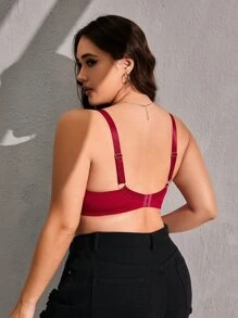 Sujetador con encaje en contraste con aro