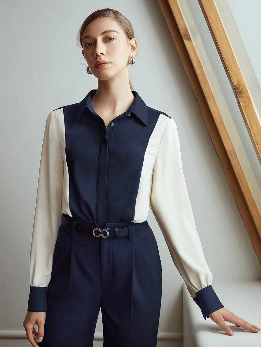 MOTF PREMIUM STRAIGHT FIT TWO TONE SHIRT