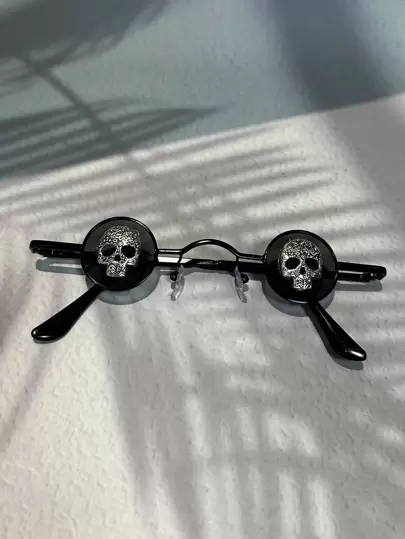 男士骷髏裝飾太陽眼鏡