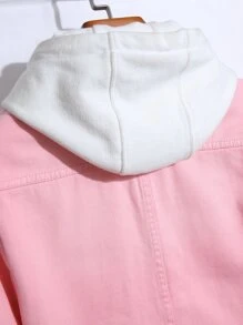 Manfinity Homme Men 1pc Flap Pocket Denim Jacket - Pink - View 3