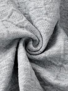 SHEIN 小男童字母補丁細節POLO衫和短褲 - 灰色 - 查看 4