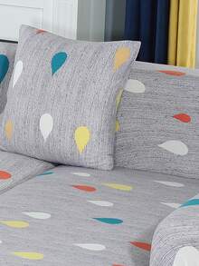 1 pieza Funda de cojín sin relleno gota de agua - Gris - Ver 2