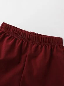 小男童條紋印花襯衫和短褲