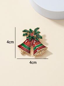 Christmas Bell Design Brooch - Multicolor - View 5
