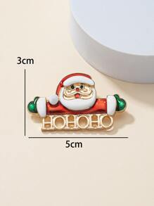 Broche Papá Noel de Navidad - Multicolor - Ver 5