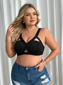 Sujetador con abertura - Negro - Ver 4