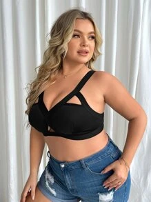 Sujetador con abertura - Negro - Ver 5