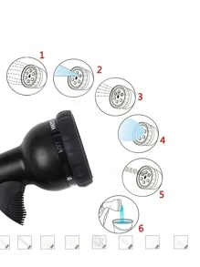 1pc Multifunction High-pressure Water Gun - Black - View 6