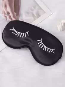 1 miếng che mắt in hình lông mi dùng cho phòng ngủ, du lịch, văn phòng, trường học cho bé trai hình trái tim Valentine - màu đen - Xem 6