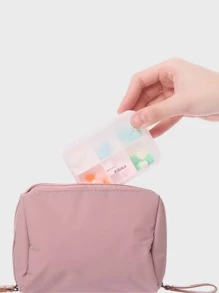 1pc Multi-grid Pill Storage Box - White - View 5