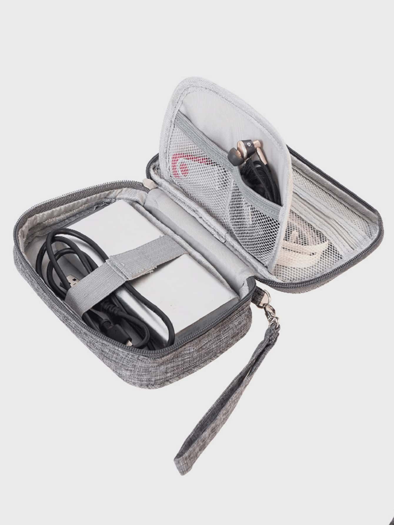Túi lưu trữ cáp dữ liệu di động - Xám - Xem 1