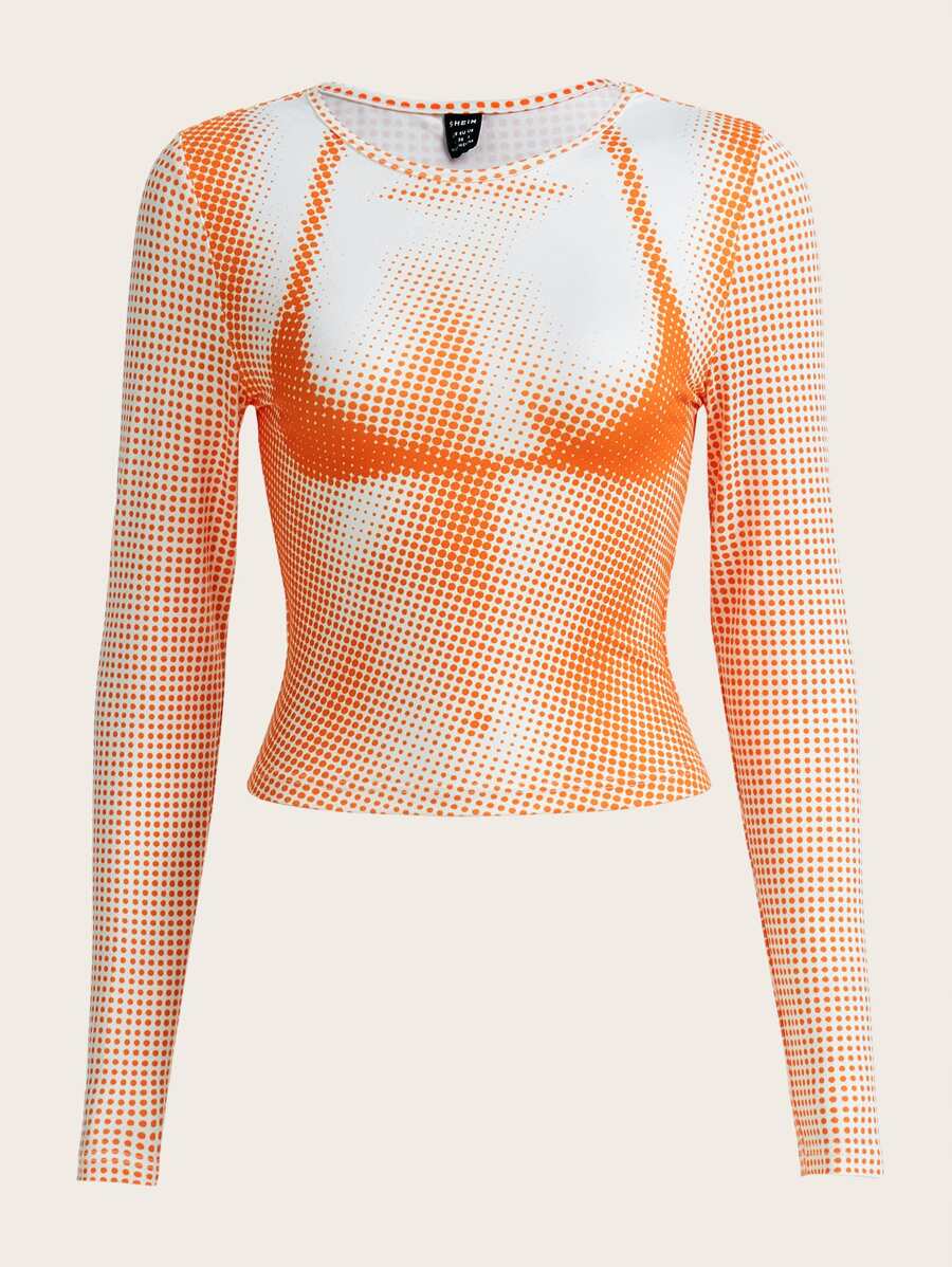 SHEIN ICON Áo thun nữ Con số Gợi cảm - Nhiều màu - Xem 1