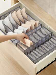 1pc Hộp đựng đồ lót có thể gập lại có viền tương phản Trang trí trang trí lễ hội Trang trí phòng Trang trí nhà Trang trí phòng ngủ - Xám - Xem 4