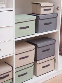 1 个随机无纺布防尘收纳盒，可折叠并与多功能收纳篮组合，适用于衣柜、衣服、书籍、化妆品、玩具万圣节装饰万圣节服装秋季装饰节日装饰