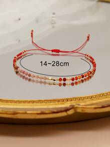 1 vòng tay đá tự nhiên màu sắc ngẫu nhiên cho nữ Vòng tay thời trang có thể điều chỉnh - Nhiều màu - Xem 5