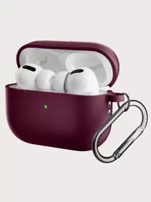 1 pieza Funda de silicona complatible con Airpods - Burdeos - Ver 1