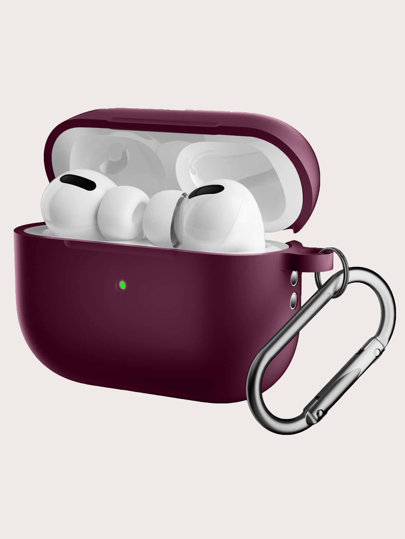 1 pieza Funda de silicona complatible con Airpods - Burdeos - Ver 1