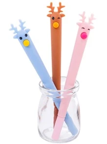 1pc Elk Design Random Gel Pen - Multicolor - View 3