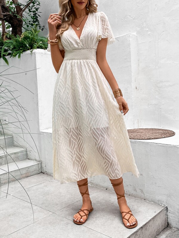 SHEIN VCAY Robe trap?�ze manches papillon | Mode en ligne | SHEIN FRANCE