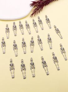 20pcs Skeleton DIY Pendant - Silver - View 2