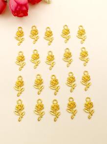 20入組花DIY吊墜 - 金黃色 - 查看 1