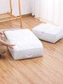 1pc Portable Quilt Storage Bag - White - View 1