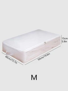 1pc Portable Quilt Storage Bag - White - View 3