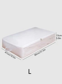 1pc Portable Quilt Storage Bag - White - View 4