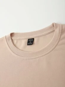 Claim Dot Camiseta Holgada De Hombre Con Figura Estampada Y Hombros Caídos - Albaricoque - Ver 5