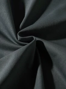 Manfinity Hypemode Men Slogan Graphic Mock Neck Drop Shoulder Sweatshirt - Dark Grey - View 3