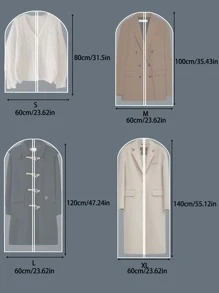 1 pieza Funda unicolor ropa - transparente - Ver 2