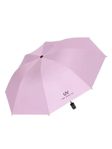 1入組字母圖案雨傘 - 粉色 - 查看 4