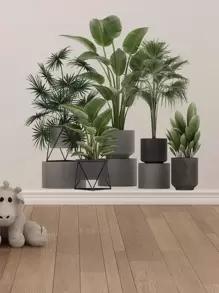 2 件/套植物图案墙贴，自粘式墙贴艺术家居装饰贴纸，贴纸，墙贴，乙烯基家居装饰贴纸，春季装饰品让您的家焕然一新，拉玛装饰贴纸礼物生日毕业 - 彩色 - 查看 1