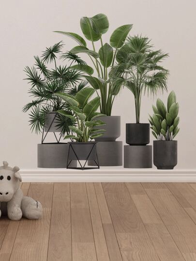 2 件/套植物图案墙贴，自粘式墙贴艺术家居装饰贴纸，贴纸，墙贴，乙烯基家居装饰贴纸，春季装饰品让您的家焕然一新，拉玛装饰贴纸礼物生日毕业