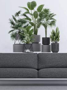 2 件/套植物图案墙贴，自粘式墙贴艺术家居装饰贴纸，贴纸，墙贴，乙烯基家居装饰贴纸，春季装饰品让您的家焕然一新，拉玛装饰贴纸礼物生日毕业 - 彩色 - 查看 4