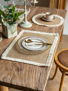 1入組素色流蘇裝飾餐墊 - 彩色 - 查看 5