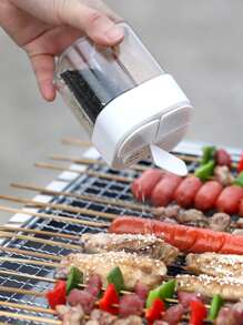 1pc Clear Portable Spice Jar - White - View 3