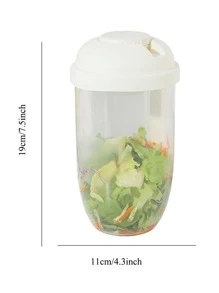 1入組新鮮沙拉杯KeepFit沙拉餐杯便攜式水果蔬菜奶杯 - 白色 - 查看 2