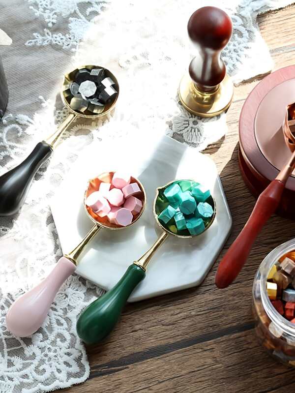 1pc Random Color Wax Seal Stamp Spoon
