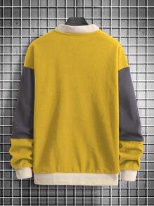 Manfinity Homme Men Colour Block Drop Shoulder Sweatshirt - Multicolor - View 2