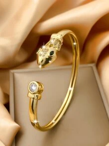 1 Đá Cubic Zirconia & Rắn Trang Trí Lắc Tay Lắc Tay Trang Sức Đồng - Vàng - Xem 1