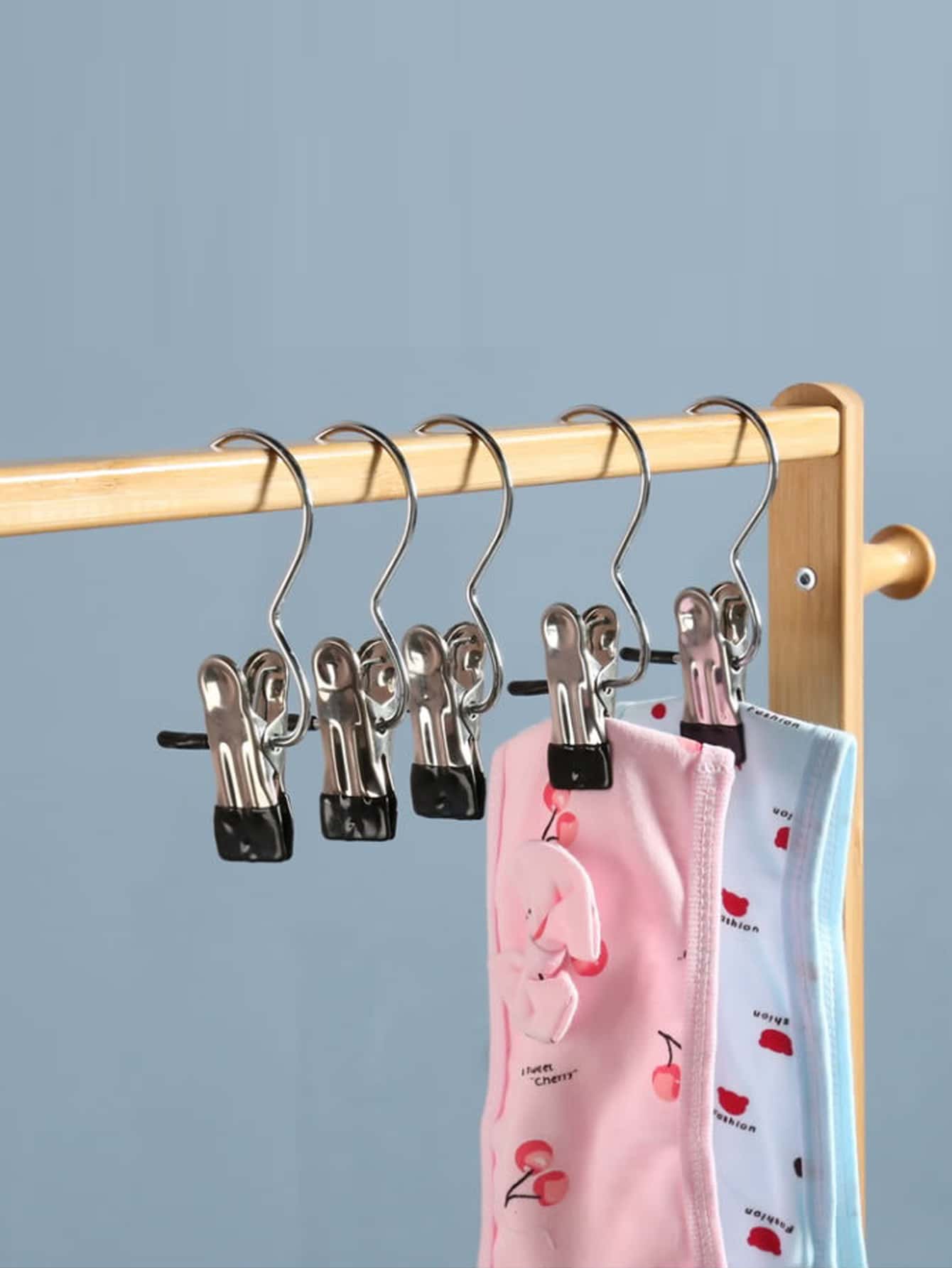 1pc Metal Hanging Clothespin - Silver - View 1