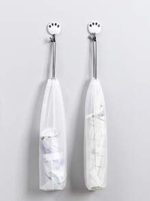 QYeah 1 Máy Tính Mờ Trong Mờ Túi Nhựa Dù Người Tổ Chức, Có Thể Tái Sử Dụng Di Động Dù Dây Rút Người Tổ Chức, Nhà Sắp Xếp Lưu Trữ - trắng - Xem 2